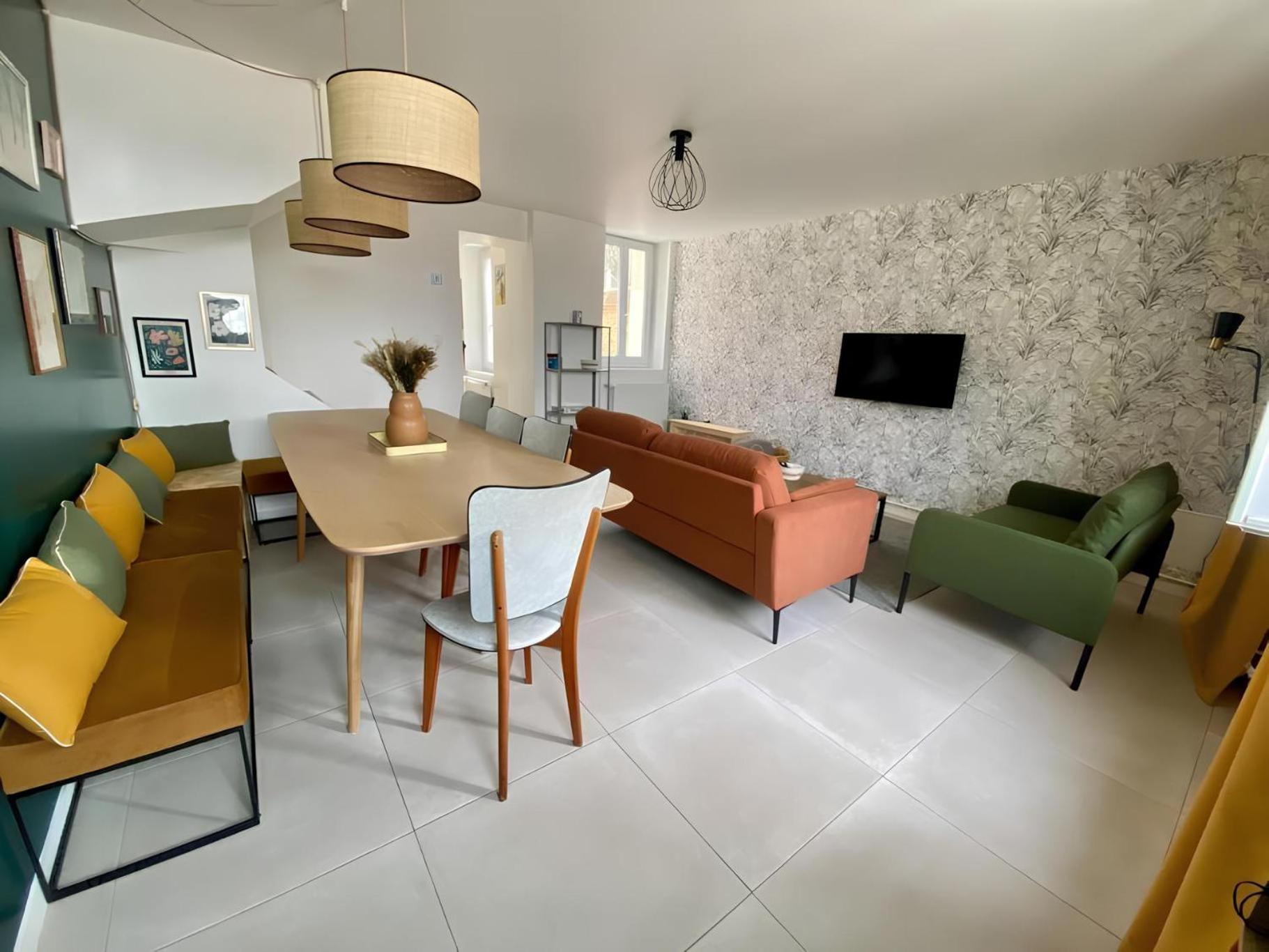 Maison Familiale Avec Exterieur Menage Et Linges Inclus Rouen Buitenkant foto